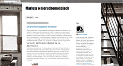 Desktop Screenshot of mariusz-o-nieruchomosciach.blogspot.com