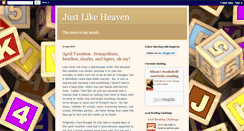 Desktop Screenshot of justlikeheaven05042010.blogspot.com