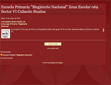 Tablet Screenshot of escuelaprimariamagisterionacional.blogspot.com