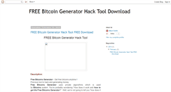 Desktop Screenshot of freebitcoingeneratortool.blogspot.com