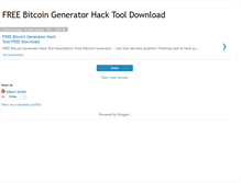 Tablet Screenshot of freebitcoingeneratortool.blogspot.com