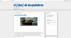 Desktop Screenshot of elcinedelaspalabras.blogspot.com