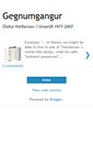 Mobile Screenshot of gegnumgangur-passage.blogspot.com