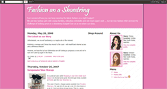 Desktop Screenshot of fashionshoestring.blogspot.com