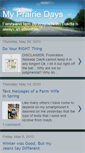 Mobile Screenshot of myprairiedays.blogspot.com
