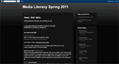 Desktop Screenshot of medialit111spring2011.blogspot.com