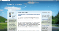 Desktop Screenshot of insightforinnovation.blogspot.com