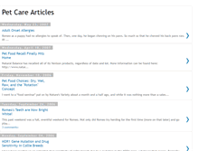 Tablet Screenshot of petcarearticles.blogspot.com