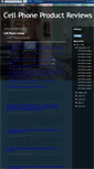 Mobile Screenshot of cellphoneproductreviews.blogspot.com