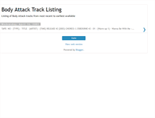 Tablet Screenshot of bodyattacktracks.blogspot.com