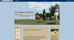 Desktop Screenshot of collegialequestrian.blogspot.com