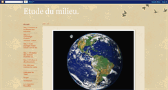 Desktop Screenshot of etudedumilieu.blogspot.com