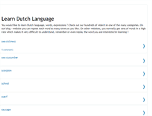 Tablet Screenshot of learn-dutch-language-lessons.blogspot.com