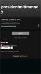Mobile Screenshot of presidentmittromney.blogspot.com