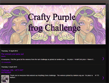 Tablet Screenshot of craftypurplefrogchallenges.blogspot.com