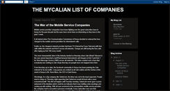 Desktop Screenshot of mycalianlistofcompanies.blogspot.com