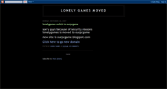 Desktop Screenshot of lonelygames.blogspot.com