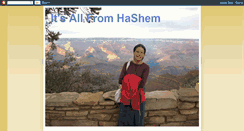 Desktop Screenshot of itsallfromhashem.blogspot.com