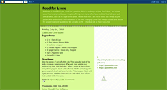 Desktop Screenshot of foodforlyme.blogspot.com