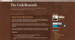 Desktop Screenshot of codebeneath.blogspot.com