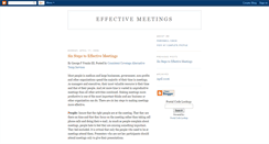 Desktop Screenshot of effectivemeetings.blogspot.com