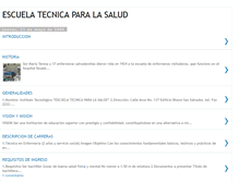 Tablet Screenshot of escuelatecnicaparalasalud.blogspot.com