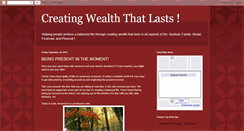 Desktop Screenshot of creatingwealththatlasts.blogspot.com