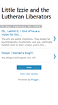 Mobile Screenshot of littleizzieandthelutheranliberators.blogspot.com