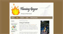 Desktop Screenshot of flaminggeyser.blogspot.com