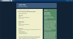 Desktop Screenshot of lottostats.blogspot.com