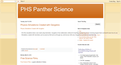 Desktop Screenshot of phspantherscience.blogspot.com