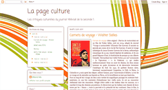 Desktop Screenshot of lapageculture.blogspot.com