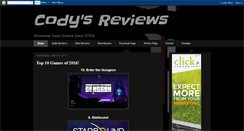 Desktop Screenshot of codygreviews.blogspot.com