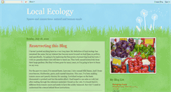 Desktop Screenshot of localecology.blogspot.com