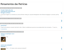 Tablet Screenshot of pensamentosdaspatricias.blogspot.com