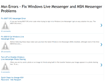 Tablet Screenshot of msn-errors.blogspot.com