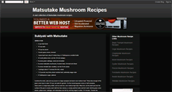 Desktop Screenshot of matsutakemushroomrecipes.blogspot.com