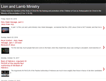 Tablet Screenshot of lionandlambministry.blogspot.com