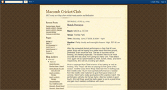 Desktop Screenshot of macombcricket.blogspot.com