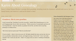 Desktop Screenshot of karenaboutgenealogy.blogspot.com