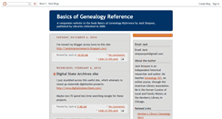 Desktop Screenshot of basicsofgenealogyreference.blogspot.com