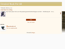 Tablet Screenshot of greatestbookforalls.blogspot.com