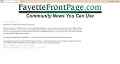 Desktop Screenshot of fayettefrontpage.blogspot.com