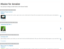 Tablet Screenshot of missionforannalee.blogspot.com
