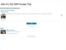 Tablet Screenshot of john-euro-2007genealogytrip.blogspot.com
