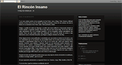 Desktop Screenshot of elrinconinsano.blogspot.com