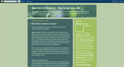 Desktop Screenshot of abortioninfo.blogspot.com