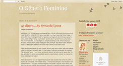 Desktop Screenshot of ogenerofeminino.blogspot.com