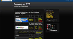 Desktop Screenshot of earningonptc.blogspot.com