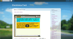Desktop Screenshot of electronica-es-facil.blogspot.com